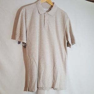 Oatmeal colored polo shirt